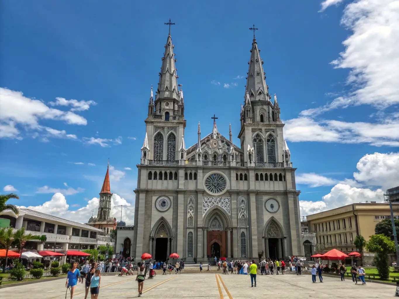 A captivating image of the Naga Metropolitan Cathedral, highlighting its architectural grandeur and historical significance in Naga City, Camarines Sur.